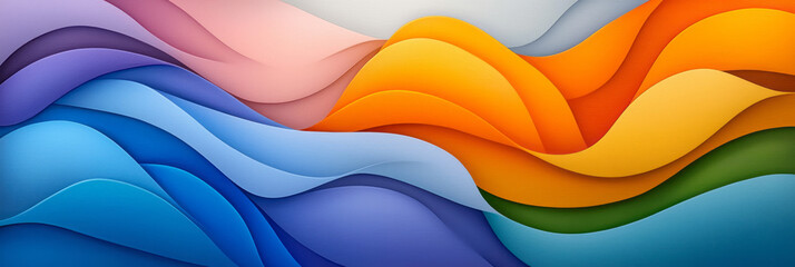 Aufkleber - a bright abstract tapestry of interconnected shapes, coated in a smooth, glossy texture that
