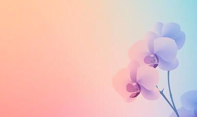 Poster - A hand-drawn vector illustration of a delicate orchid flower with intricate line work.