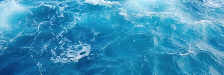 Poster - serene aquatic surface with gentle waves and clear blue tones reflecting natural light for artistic 