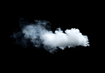 Wall Mural - white smoke on a black background, smoke in the air, a white cloud of vapor from a vape or e-cigaret