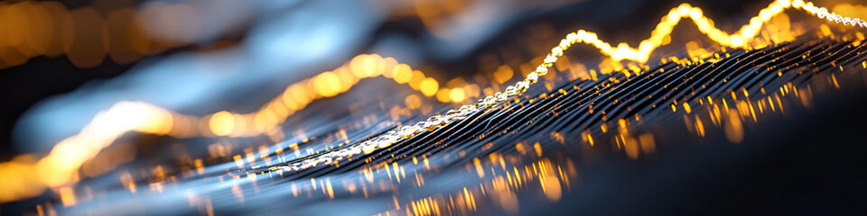 Poster - Abstract Golden Line on Textured Surface