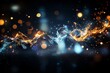 © Odin AI - Colorful light wave patterns with sparkles in an abstract space during nighttime
