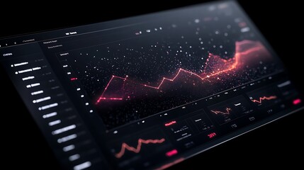 Leinwandbilder - Futuristic holographic dashboard design showcasing business concepts and data visualization.