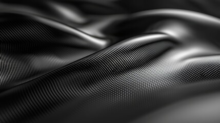 Poster - Black and white abstract background with dark carbon fiber texture for high-tech design projects