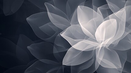 Fototapete - A floral geometric design featuring overlapping shapes in vibrant colors.