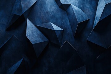 Wall Mural - Abstract Dark Blue Angular Shapes Minimalist Background Design. Perfect for modern websites, presentations, social media posts, and branding materials. Clean, geometric, and sophisticated, this       