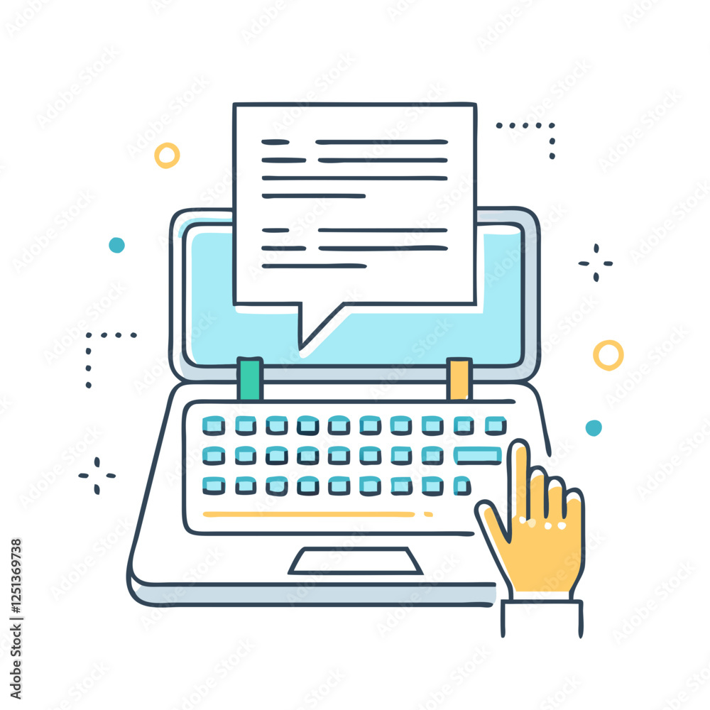 typing icon, typing vector illustration-simple illustration of typing ...