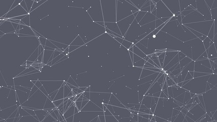 Poster - line connect network animation on white background. Line technology data connection and business background	
