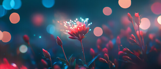 Wall Mural - cyber ​​spring background with copy space for text - futuristic, digital and refreshing design