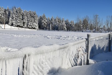 the winter recreation area, sainte-apolline, québec, canada