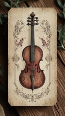 Poster - Dynamic Heraldic Logo Design Featuring a Folk Rock Band Aesthetic With Intricate Patterns