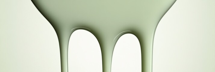 Poster - Liquid Drip Effect in Lime Cream Tones Creates a Serene Backdrop for Creative Text Display