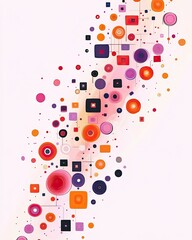 Poster - Colorful Candy Shapes Arranged in a Vibrant Modern Flat Style Illustration With Space for Text