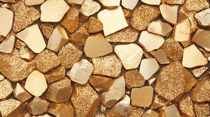 Poster - A textured background of golden stones that adds elegance and warmth to designs.