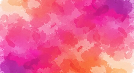 Poster - pink and orange watercolor abstract background: a vibrant and dynamic abstract background with soft,