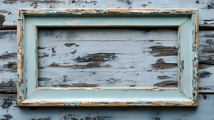 Poster - Vintage Rustic Wooden Frame with Weathered and Distressed Texture  Ideal for Interior Design Photography Backdrop or Creative Art Projects