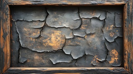 Poster - Weathered and aged wooden surface with cracked peeling and distressed paint texture  Abstract grunge background with vintage rustic and grungy aesthetic