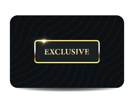 Luxury black card with gold VIP label, VIP certificates and tags with shiny gold wreath on black badges. Vector luxury illustration