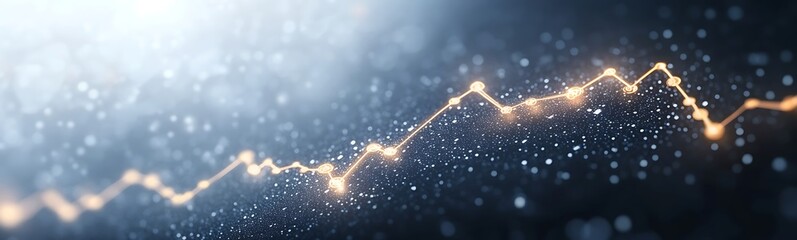 Aufkleber - A stock image featuring an upward trending chart representing a positive stock market scenario.
