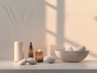© hajimammada - Minimalist Spa Scene with Candles – Variant 1