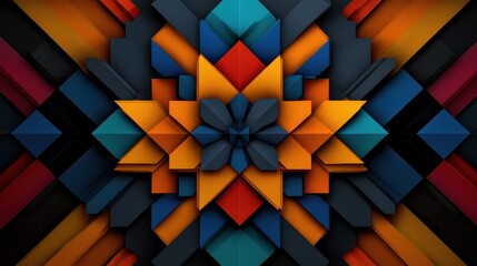Poster - A colorful abstract design with a lot of different shapes and colors