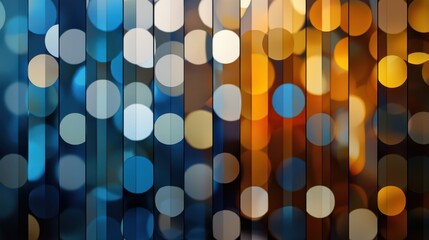 Poster - A colorful background with blue, orange and white circles
