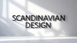 © DavoeAnimation - Scandinavian design text casting shadows on plain surface indoors