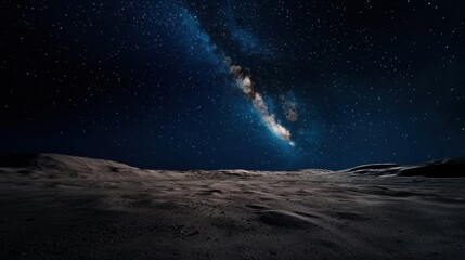Wall Mural - a dark sky with a bright star and a long trail of milk