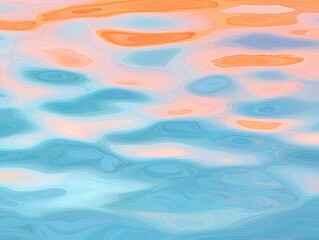 Poster - Calm sunset reflections lakefront digital art serene environment abstract view tranquility concept