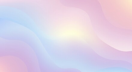 Poster - pastel wave abstract: soft, dreamy pastel hues blend seamlessly in a flowing, wave-like abstract des