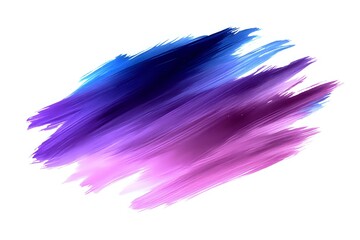 Poster - Dynamic brush strokes blend from deep blue through purple to soft pink, creating an energetic abstract watercolor effect on white background.