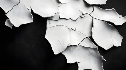 Leinwandbilder - Abstract Cracked Grunge Texture in Monochrome Tones Representing and Transience
