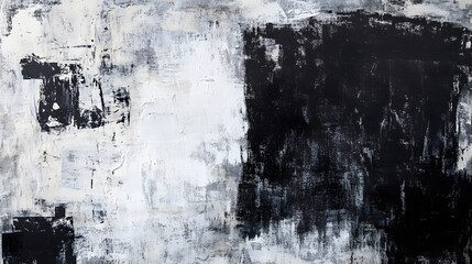 Aufkleber - Abstract Monochrome Expressionistic Painting with Textural Brushstrokes and Contrasting Tones