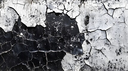 Aufkleber - Aged and Weathered Cracked Concrete Grunge Texture Background with Peeling Paint and Erosion