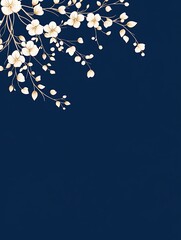 Aufkleber - An artistic modern floral vector frame with soft curves, perfect for graphic design projects.
