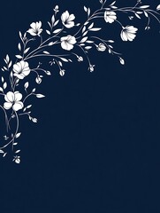Aufkleber - A modern floral vector frame design featuring soft curves, ideal for artistic projects and creative designs.