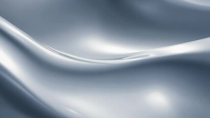 Poster - Silver Grey Abstract Gradient Background Animation with Glossy Moving Waves