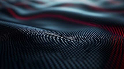 Wall Mural - glowing red hexagonal digital network