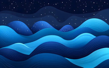 Poster - Starry night sky background vector illustration