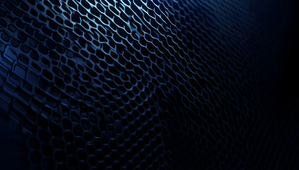 Poster - Blue technology background with a hexagonal pattern
