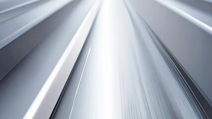 Poster - seamless looping animation of dynamic motion with silver background and blurred diagonal lines in hd