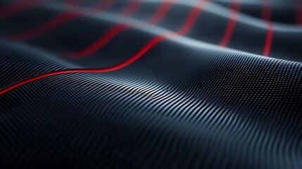 Wall Mural - glowing red hexagonal digital network