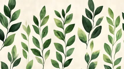 Poster - Lush Green Foliage Seamless Pattern for Nature Inspired Designs and