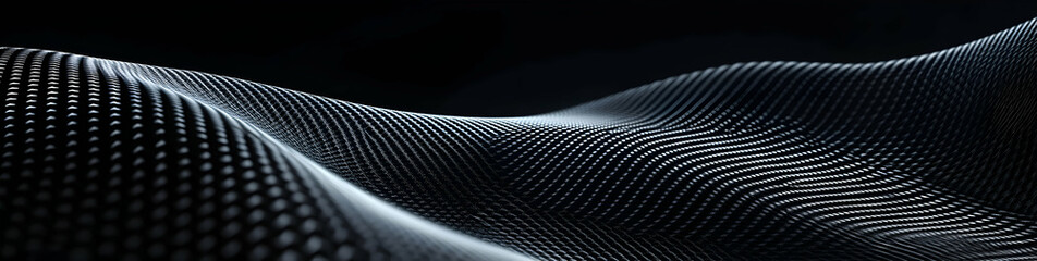 Poster - Black background with a carbon fiber