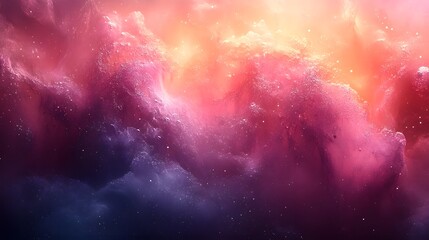 Poster - Mesmerizing Cosmic Swirls of Vibrant Interstellar Nebula and Galaxy Formations in Surreal Ethereal Space