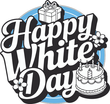 Happy White Day T-Shirt Design Vector Illustration Art-20