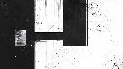 Leinwandbilder - Abstract Architectural Geometric Shapes and Patterns in Monochrome Minimalist Composition