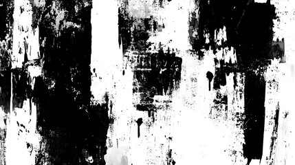 Aufkleber - Abstract Grunge Textured Black and White Background with Vintage Marks and Distressed Patterns