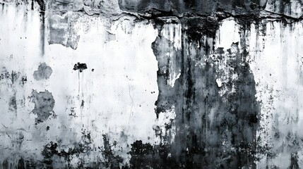 Aufkleber - Aged and Abandoned Grunge Wall Texture with Peeling Paint and Distressed Details