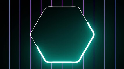 Wall Mural - neon wall stage